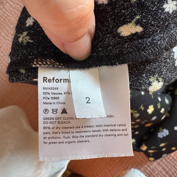 Reformation Floral Black Skirt - Picture 3 of 3